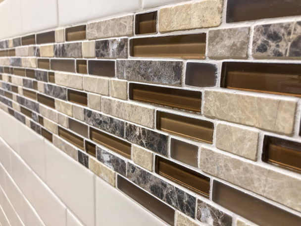 Mosaic glass and stone tiles - Photo, Image