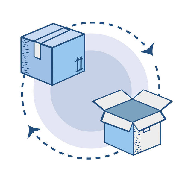 Box pack do dostawy usług, ilustracja wektorowa - Wektor, obraz