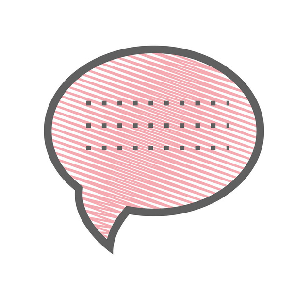 pink chat bubble communication message, vector illustration - Vector, Image