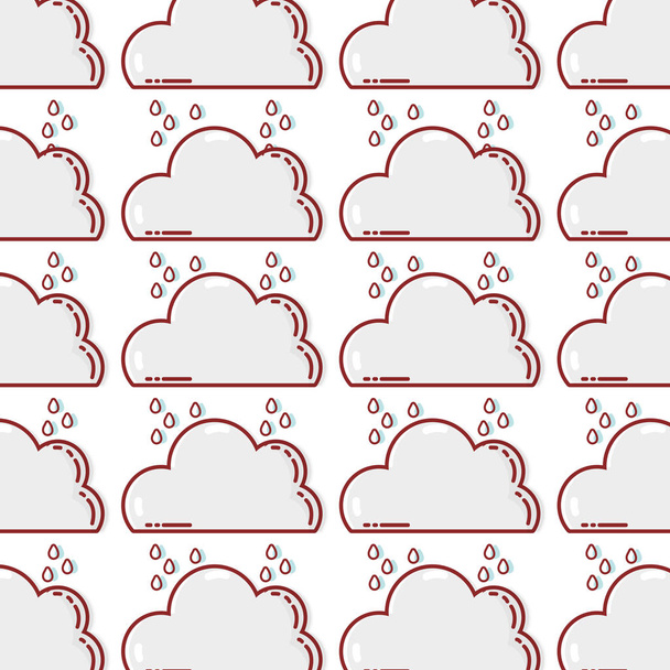 мила хмара з дощовим і холодним погодним фоном Векторні ілюстрації
 - Вектор, зображення