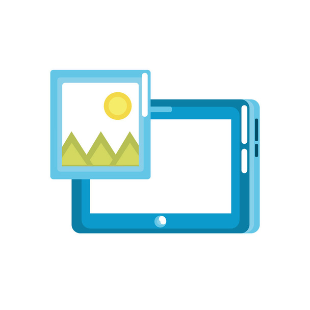 technologie tablette avec illustration vectorielle icône image
 - Vecteur, image