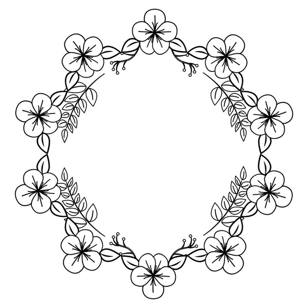 figure round flowers decoration design, vector illustration image - Vector, imagen