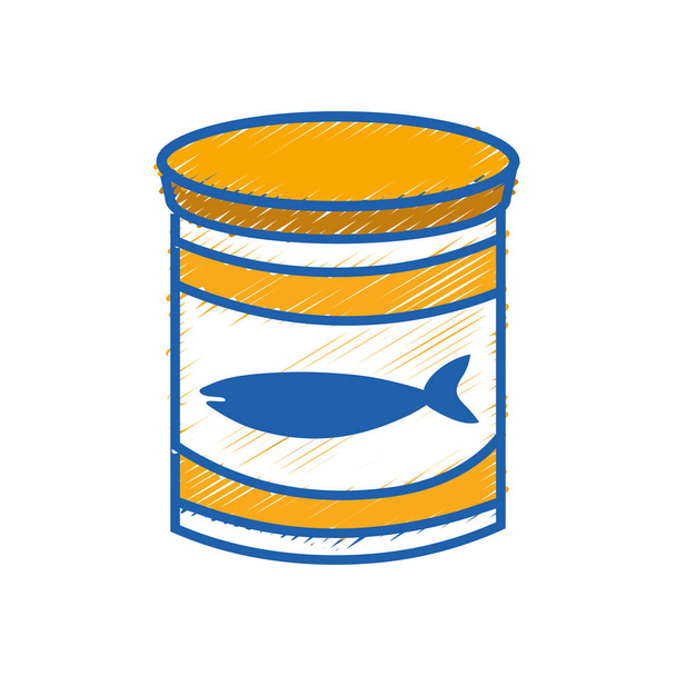 harina de atún puede con la ilustración vector nutrición saludable
 - Vector, imagen