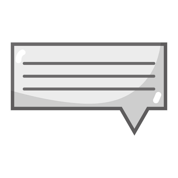 illustration vectorielle de message texte graphique bulle chat en niveaux de gris
 - Vecteur, image
