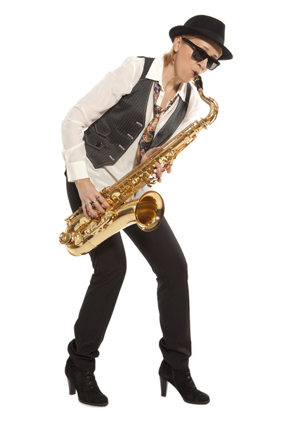 Woman Saxophonist - Foto, Bild
