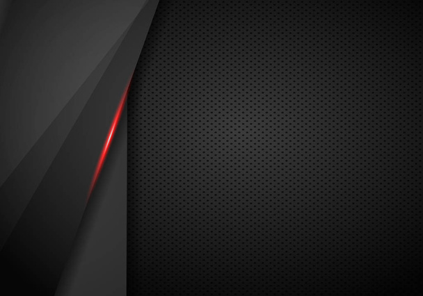 abstrakt metallisch rot schwarz rahmen layout design tech innovation konzept hintergrund - vektor - Vektor, Bild