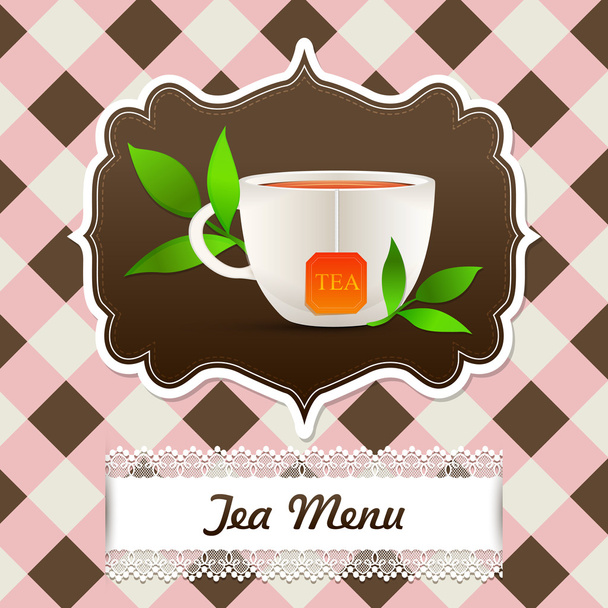 Tea menu.   vector illustration  - Vector, Image