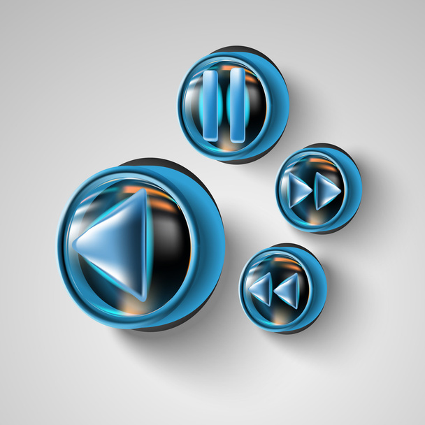 Media player buttons  vector illustration  - Vector, Image