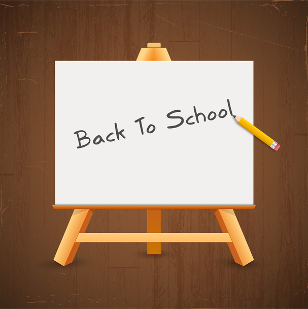 Text back to school on a blackboard - Vector, Image
