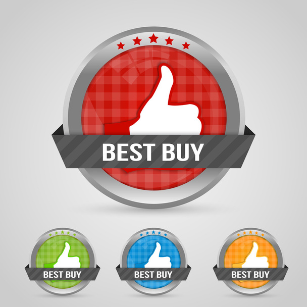 Vector illustratin of Best buy sticky labels. - Vector, Image