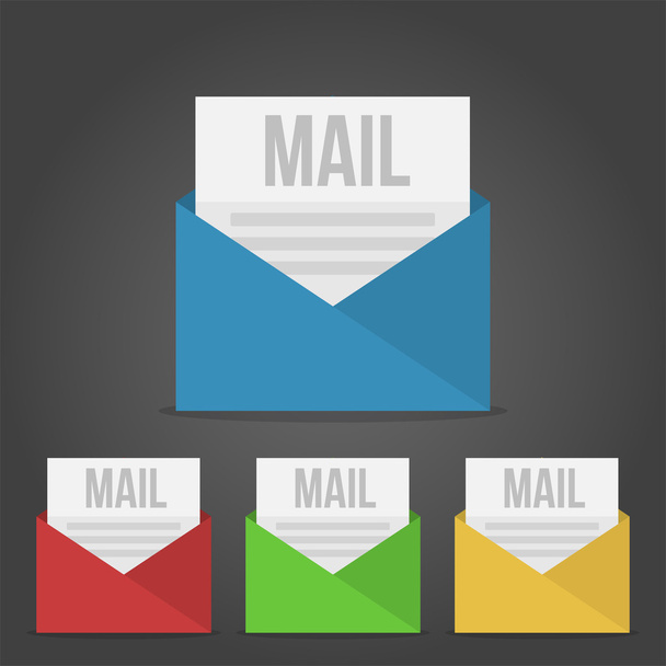 E mail icon. Vector illustration - Вектор,изображение