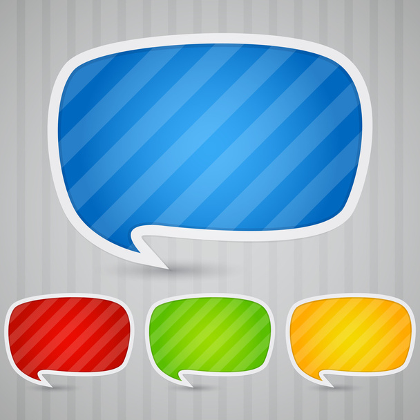 Colorful Sticky Speech Bubbles - Vector, Image