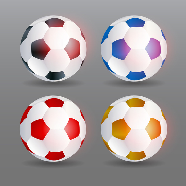 Illustration vectorielle vectorielle des balles de football
  - Vecteur, image
