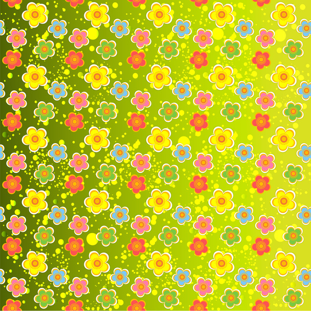 Vector background with flowers. - Vetor, Imagem