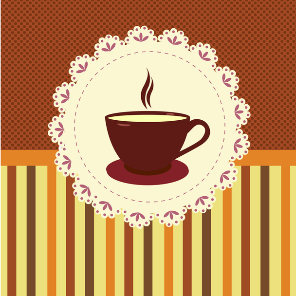 Cup of tea background. Vector illustration - Vector, Image