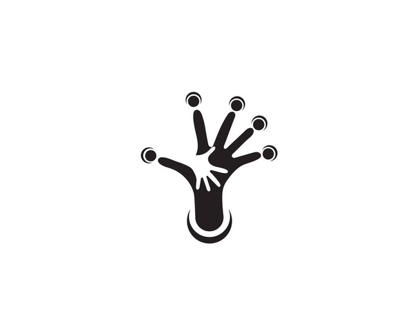 Hand Care Logo Template vector icon Business - Vecto - Vector, Imagen