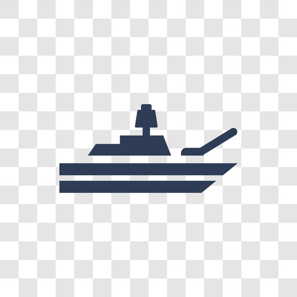 Ikony armia łódź. Modny armii łódź koncepcja logo na przezroczystym tle z kolekcji armii i wojny - Wektor, obraz