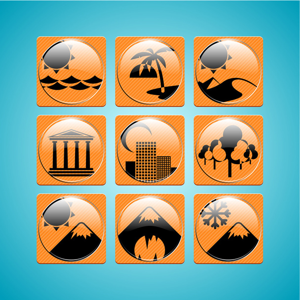Travel icons vector  illustration  - Vector, Image