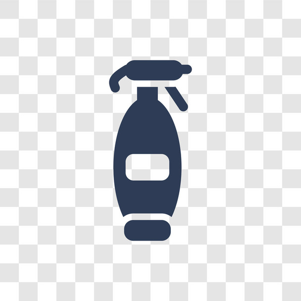 洗浄スプレーのアイコン。コレクションのクリーニングから透明な背景にトレンディなクリーニング スプレー ロゴのコンセプト - ベクター画像