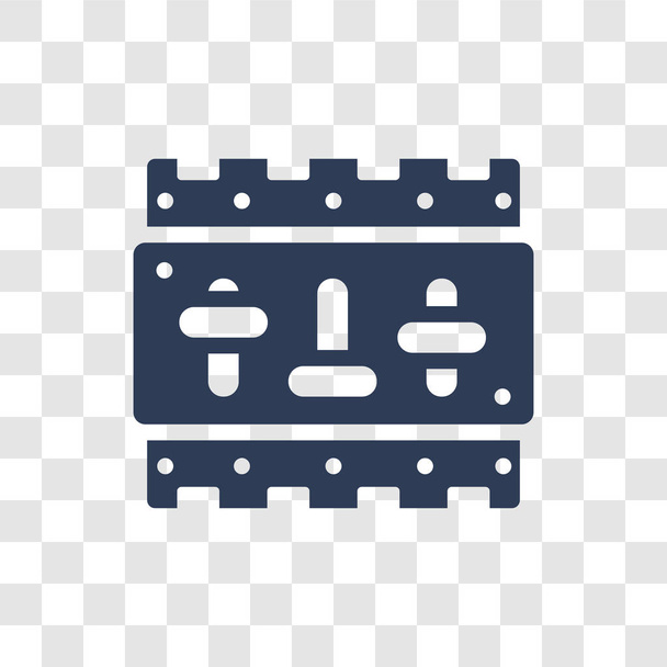 回路ブレーカーのアイコン。コレクション構築から透明な背景にトレンディな回路ブレーカー ロゴのコンセプト - ベクター画像