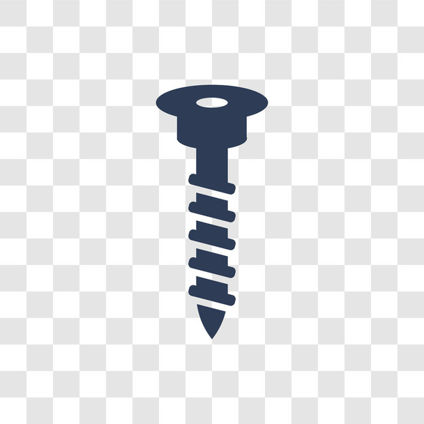 Schraubensymbol. trendiges Schrauben-Logo-Konzept auf transparentem Hintergrund aus der Baukollektion - Vektor, Bild