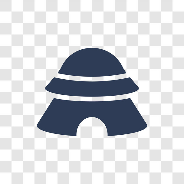 Icône Wigwam amérindienne. Concept de logo tendance amérindien Wigwam sur fond transparent de la collection Culture
 - Vecteur, image