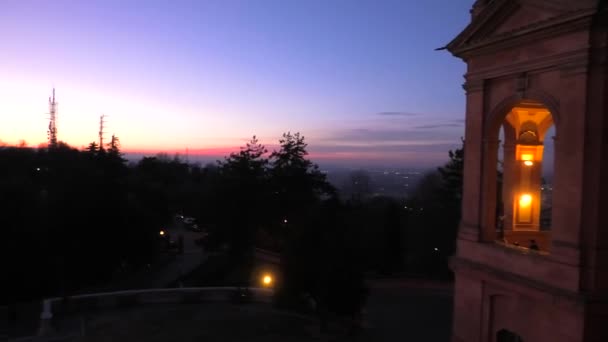 Night panorama of San Luca - Footage, Video