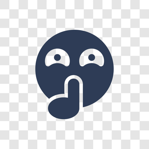 Ícone emoji silencioso. Trendy Quiet emoji logo conceito em fundo transparente da coleção Emoji
 - Vetor, Imagem