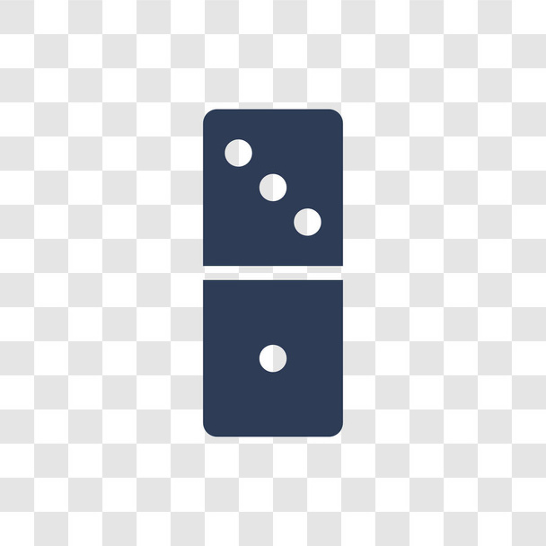 Domino-Symbol. trendiges Domino-Logo-Konzept auf transparentem Hintergrund aus Unterhaltungs- und Arcade-Kollektion - Vektor, Bild