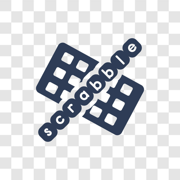Icono Scrabble. Concepto de logotipo de Trendy Scrabble sobre fondo transparente de la colección Entertainment and Arcade
 - Vector, Imagen