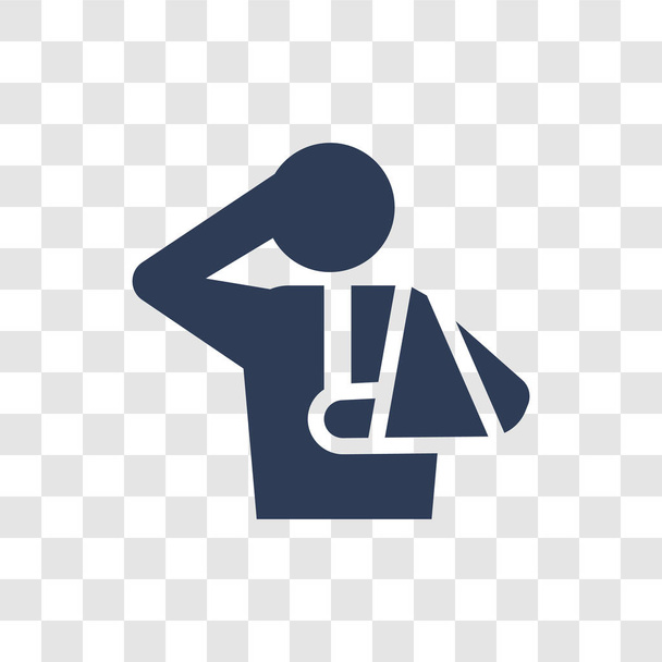 Ikona poranění. Moderní koncept loga zranění na průhledném pozadí z kolekce zdraví a lékařské - Vektor, obrázek