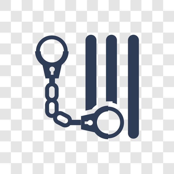 Criminal icon. Trendy Criminal logo concept on transparent background from law and justice collection - Vector, Image