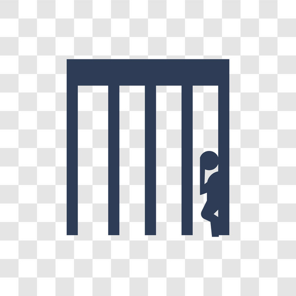 Икона узника. Модная концепция логотипа Prisioner на прозрачном фоне из законодательства и сбора правосудия
 - Вектор,изображение