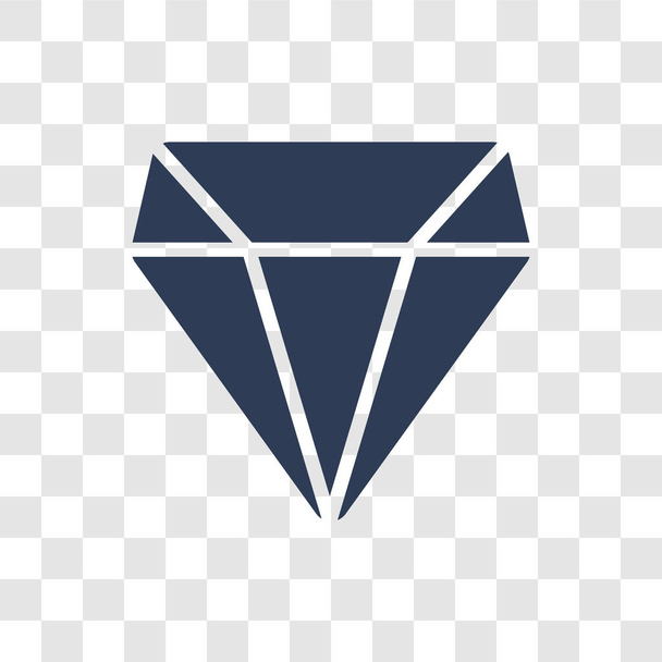 Значок драгоценного камня. Модная концепция логотипа Gem на прозрачном фоне из коллекции Luxury
 - Вектор,изображение