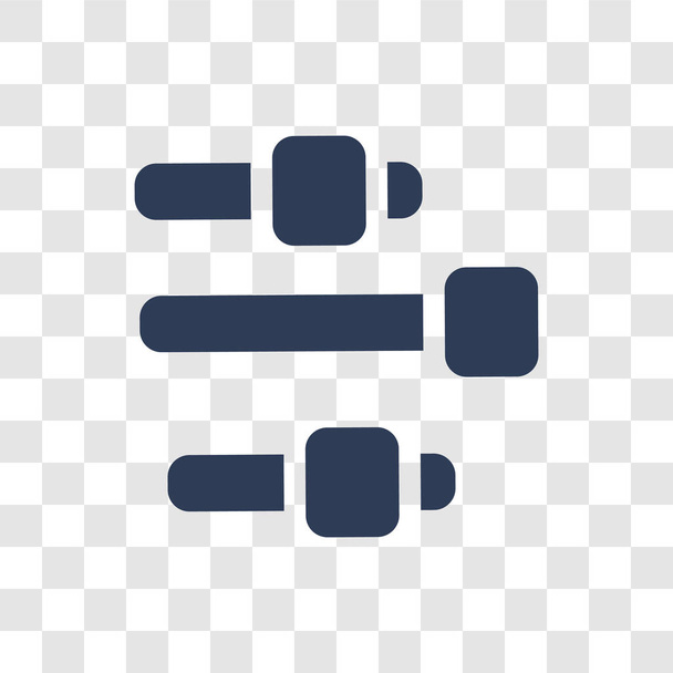 Zvukař ikona. Trendy Sound mixer koncept logo na průhledném pozadí z hudební sbírky - Vektor, obrázek