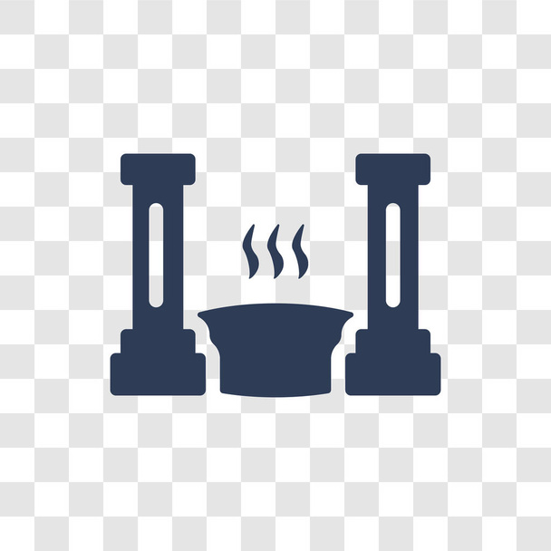 Icono de baño romano. Concepto de logotipo de baño romano de moda sobre fondo transparente de la colección de sauna
 - Vector, imagen