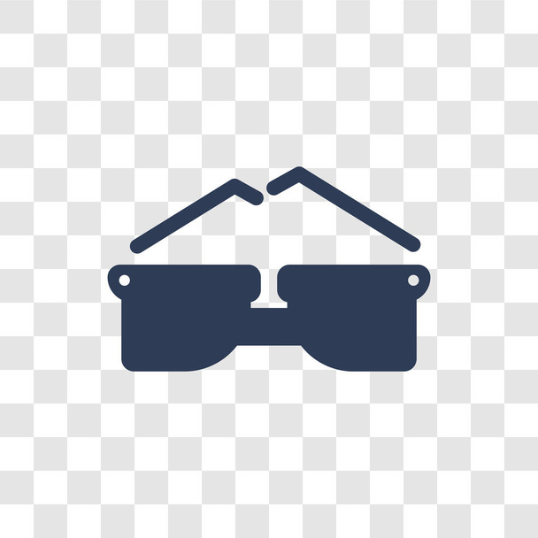 Güneş gözlük simgesi. Trendy güneş gözlük logo kavramı yaz koleksiyonundan şeffaf arka plan üzerinde - Vektör, Görsel