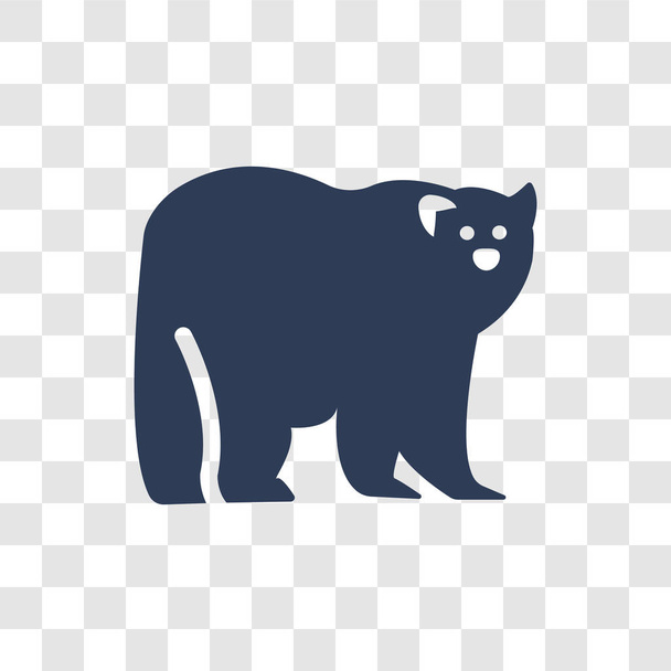 Polar bear icon. Trendy Polar bear logo concept on transparent background from animals  collection - Vector, Image