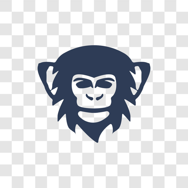 χιμπατζής εικονίδιο. Μοντέρνα χιμπατζής λογότυπο έννοια σε διαφανές φόντο από τη συλλογή ζώων - Διάνυσμα, εικόνα