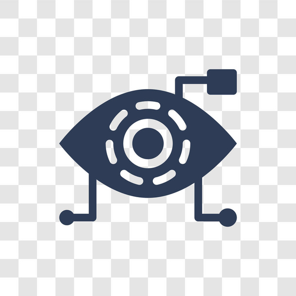 Icône oculaire bionique. Concept de logo tendance Bionic Eye sur fond transparent de la collection Intelligence Artificielle
 - Vecteur, image
