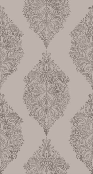 Rokokový vzor textura vektoru. Květinový ornament dekorace. Královská vizuál. Viktoriánský vyryto retro designu. Vintage fabric výzdoba. pastelové barvy - Vektor, obrázek