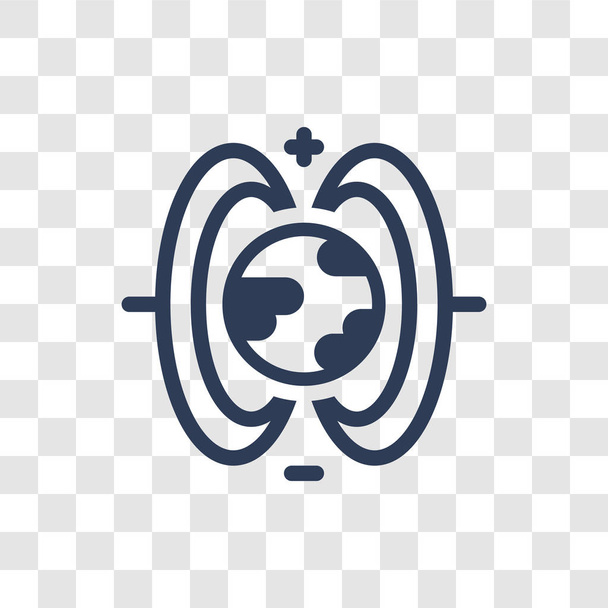 Icono de campo magnético. Concepto de logotipo de campo magnético de moda sobre fondo transparente de la colección Astronomy
 - Vector, imagen