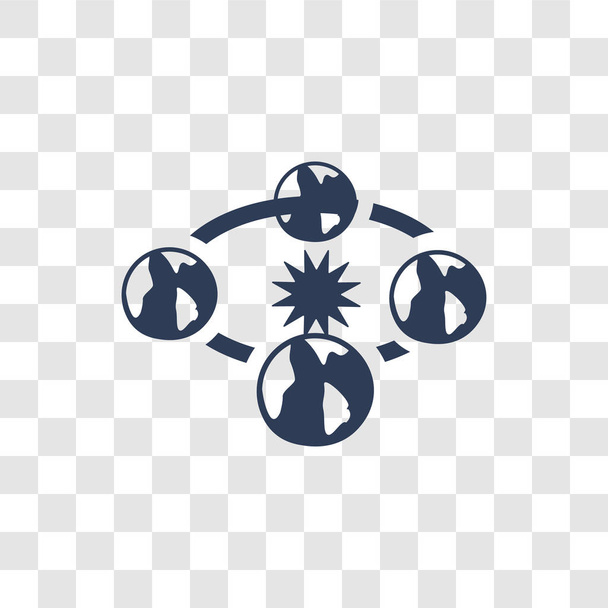 Gündönümü simgesi. Trendy Solstice logo kavramı astronomi koleksiyonundan şeffaf arka plan üzerinde - Vektör, Görsel