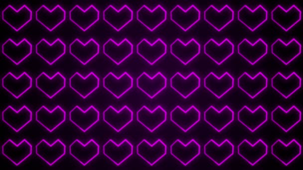Серце Фони Графіка з День Святого Валентина Сяючі форми і частинки. Його також можна використовувати у весільних презентаціях
. - Кадри, відео