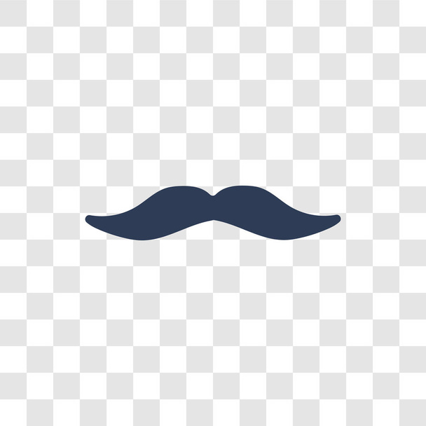 Ikona wąsy. Modny koncepcja logo wąsy na przezroczyste tło urodziny i kolekcja ślubna - Wektor, obraz