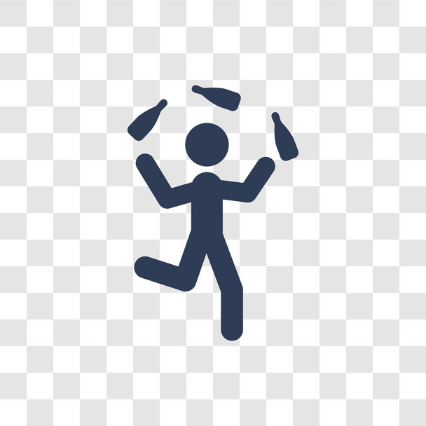 Icône de jongleur. Concept de logo Trendy Juggler sur fond transparent de la collection Circus
 - Vecteur, image