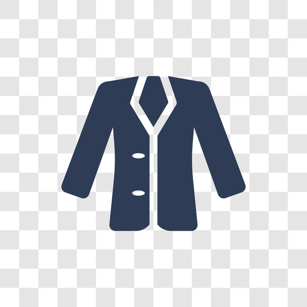 Значок блейзера. Концепция логотипа Trendy Blazer на прозрачном фоне из коллекции одежды
 - Вектор,изображение