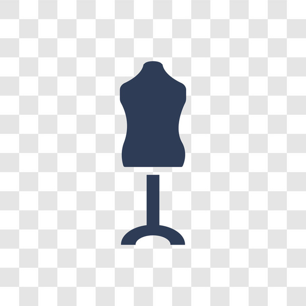 Икона манекена. Концепция логотипа Trendy Mannequin на прозрачном фоне из коллекции одежды
 - Вектор,изображение