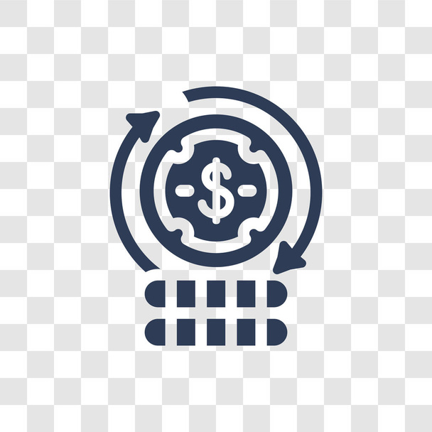 dollar reload icon. Trendy dollar reload logo concept on transparent background from Cryptocurrency economy and finance collection - Vector, Image