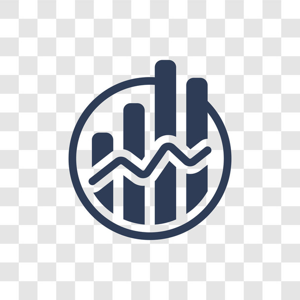 Ikona akcie. Moderní koncept loga akcie na průhledném pozadí z kolekce kryptoměn ekonomiky a financí - Vektor, obrázek